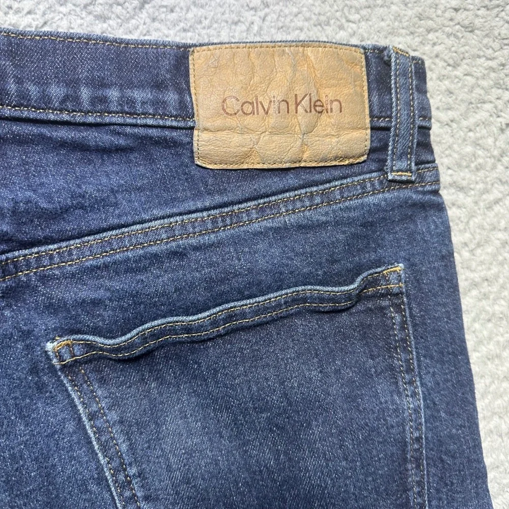 Calvin Klein Mens Standard Straight Leg Dark Wash Jeans Blue‎ W32 L30